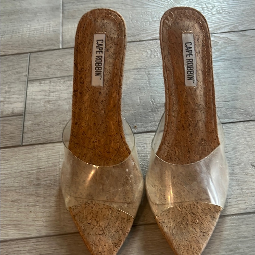Cape Robbin Cream and Tan Heels with Modern Design